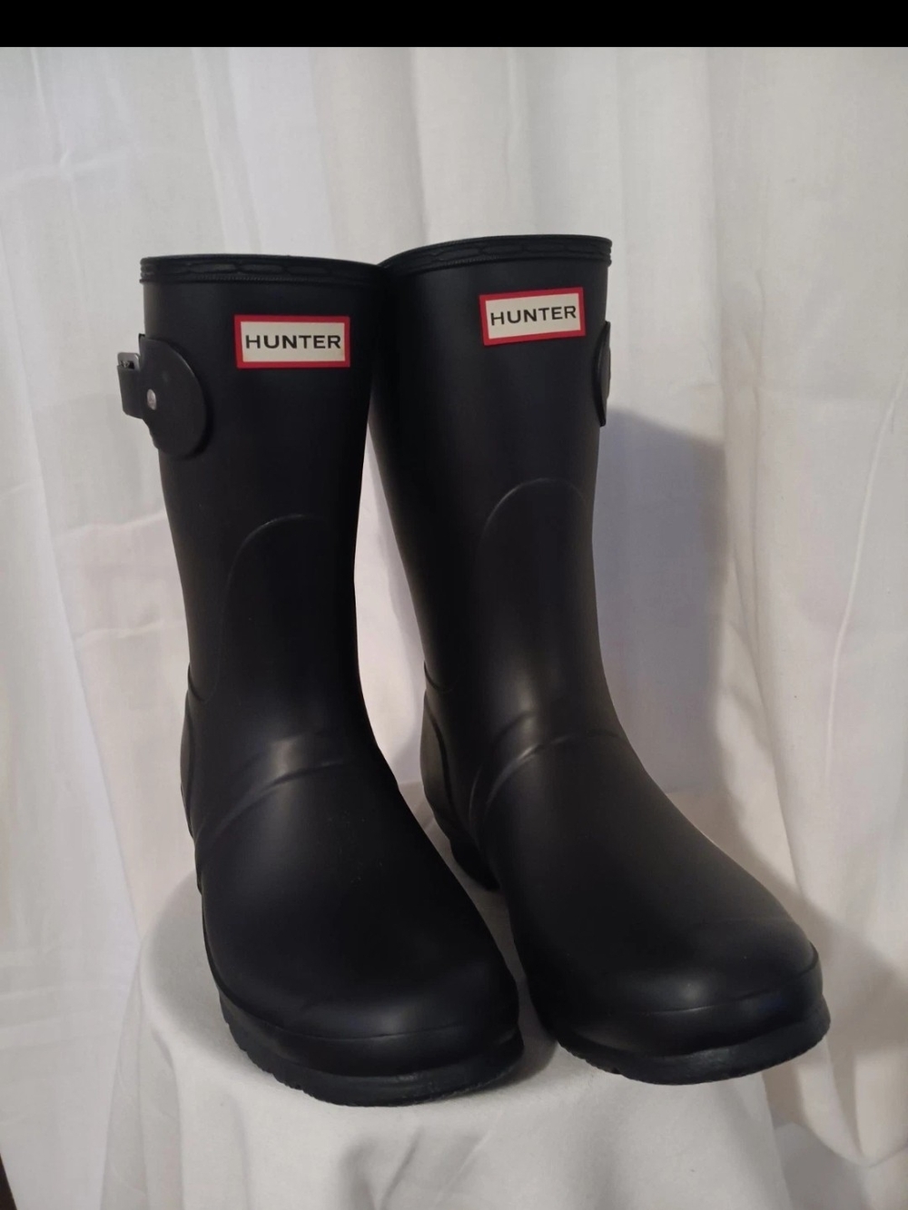 Hunter Matte Black Short Rain Boots